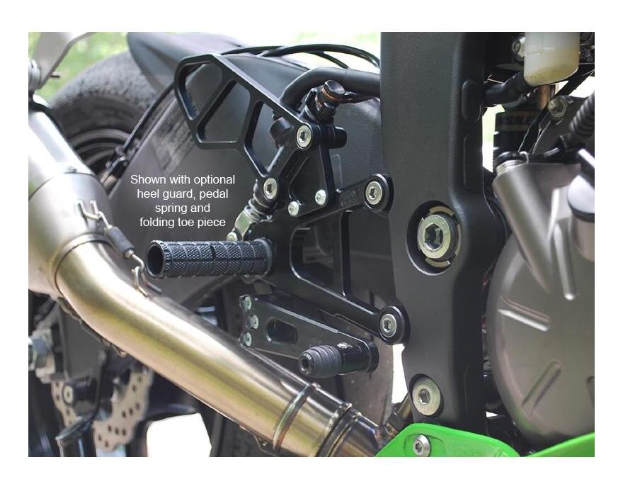 Woodcraft Rearset Kit Kawasaki ZX6R / ZX636 2019-2026 - Cycle Gear