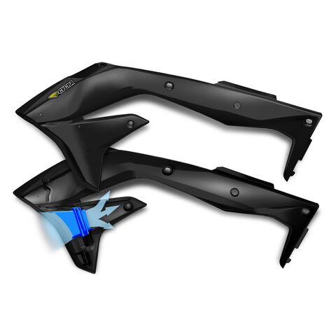 Cycra Powerflow Radiator Shrouds Kawasaki KX250 / KX450 / F / X / SR 2019-2023