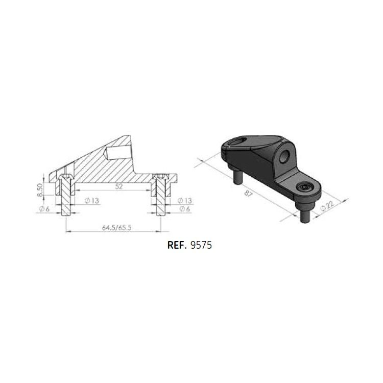 Puig Fairing Mirror Adapter Kawasaki ZX10R 2016-2020