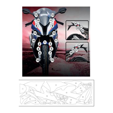 R&G Racing Second Skin Polyurethane Protective Film BMW S1000RR 2019-2023