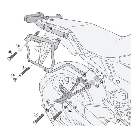 Givi PLX1171 V35 / V37 Side Case Racks Honda CB500X / NX500 2019-2025