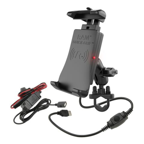 RAM Mounts U-Bolt Quick-Grip Mount With Wireless Charging