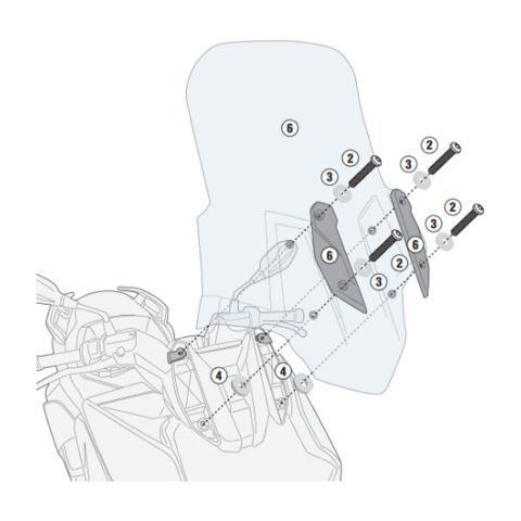 Givi 5132DT Windscreen BMW C400X / GT 2019-2024