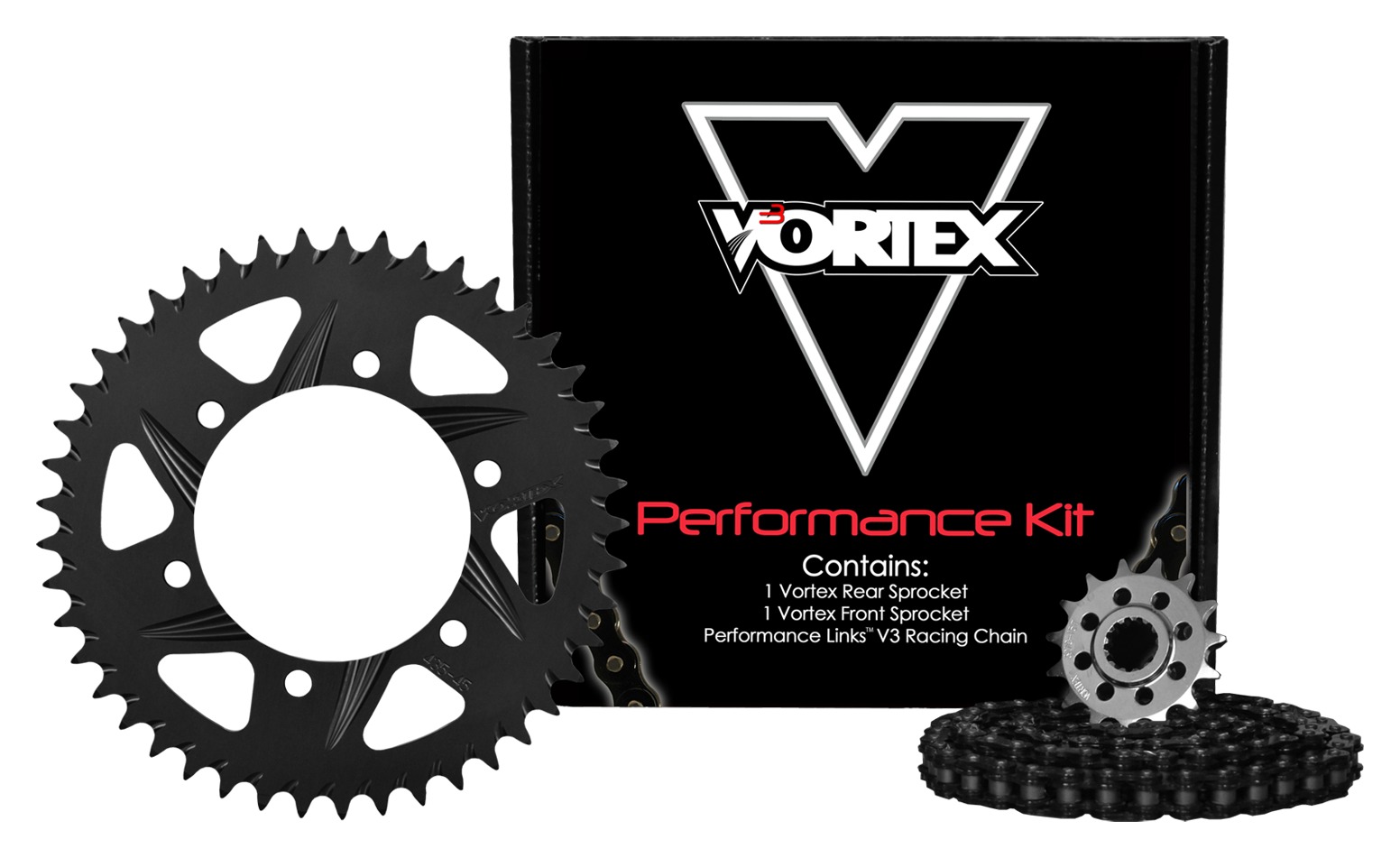 Vortex V3 SSA Chain And Sprocket Kit Yamaha R3 2015-2025 - Cycle Gear