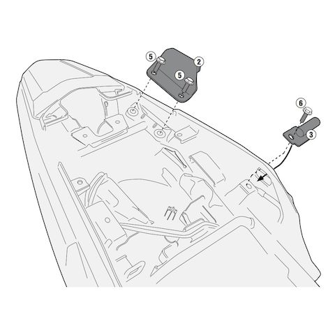 Givi 1121KIT Side Case Rack Mounting Kit Honda CB500X / NX500 2019-2025