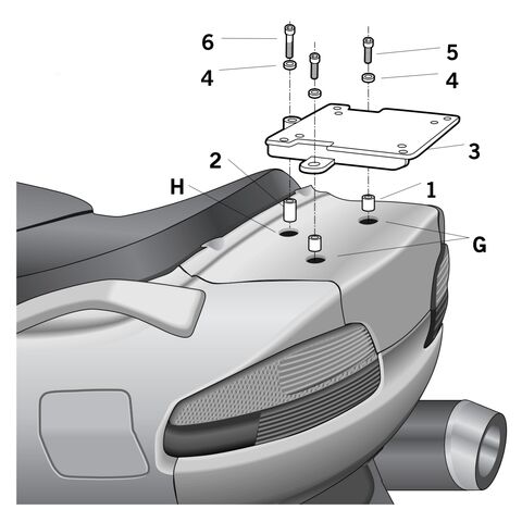 Shad Top Case Rack Suzuki Burgman 650 2004-2018