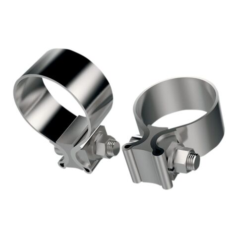 Khrome Werks Stainless Steel Exhaust Clamps For Harley