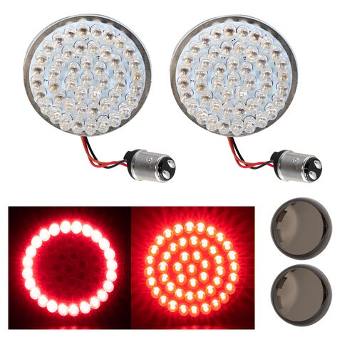 HogWorkz Halomaker Bullet Style LED Dual Function Rear Turn Signal Inserts For Harley 2000-2026