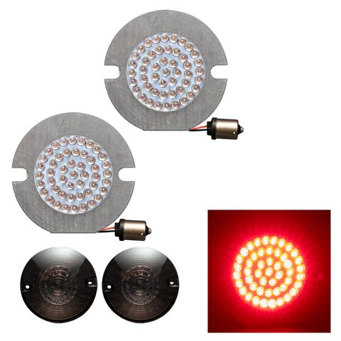 HogWorkz Halomaker 1156 Flat Style LED Rear Turn Signals For Harley 1986-2025