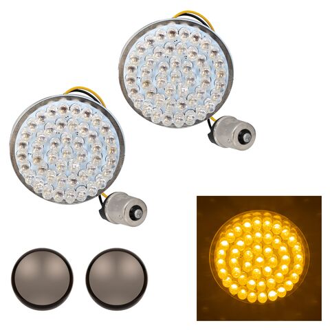 HogWorkz Halomaker Bullet Style LED Rear Turn Signal Inserts For Harley 2001-2025