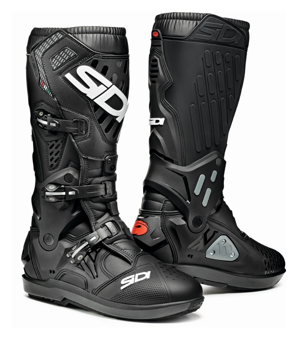 SIDI モトクロスブーツ ATOJO SRS ホワイト/ネイビー/イエロー SIDI ATOJO SRS: MX Boot Protection Without The Extra Weight
