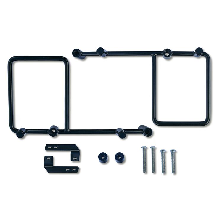 Burly Saddlebag Support Brackets For Harley Sportster 1996-2022 Black [Open Box]