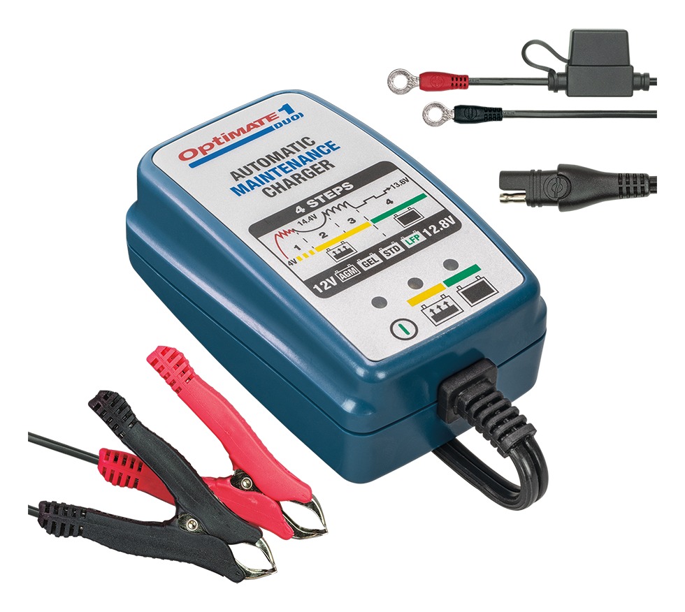 TecMate OptiMate 1 Duo Battery Charger Cycle Gear