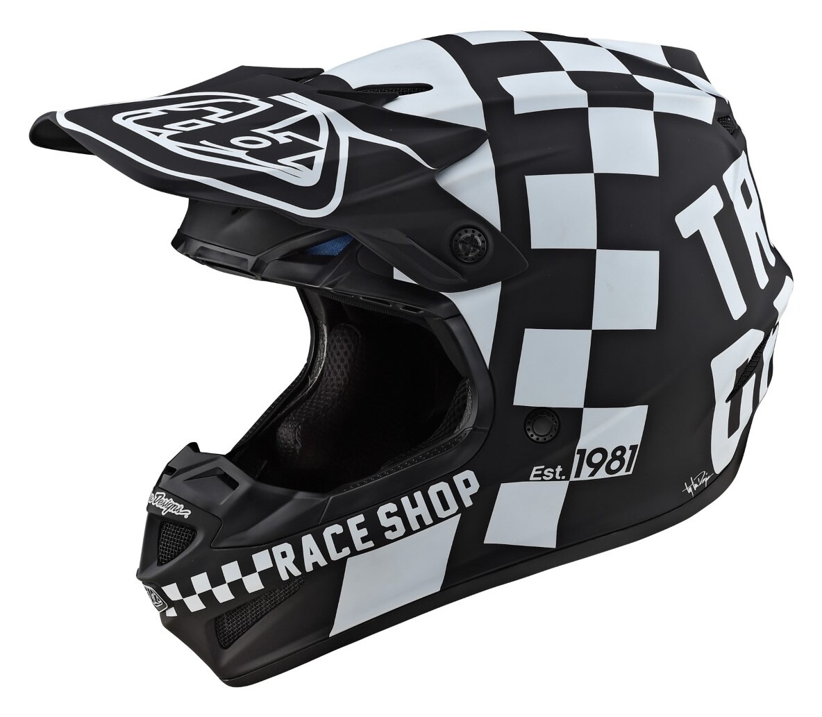 Troy Lee Youth GP Checker Helmet (Youth LG) Cycle Gear
