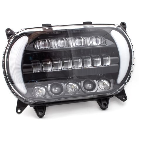 Letric Lighting Co. Sharktooth LED Headlamp w/ Switchback Turn Signals For Harley Road Glide 2015-2025