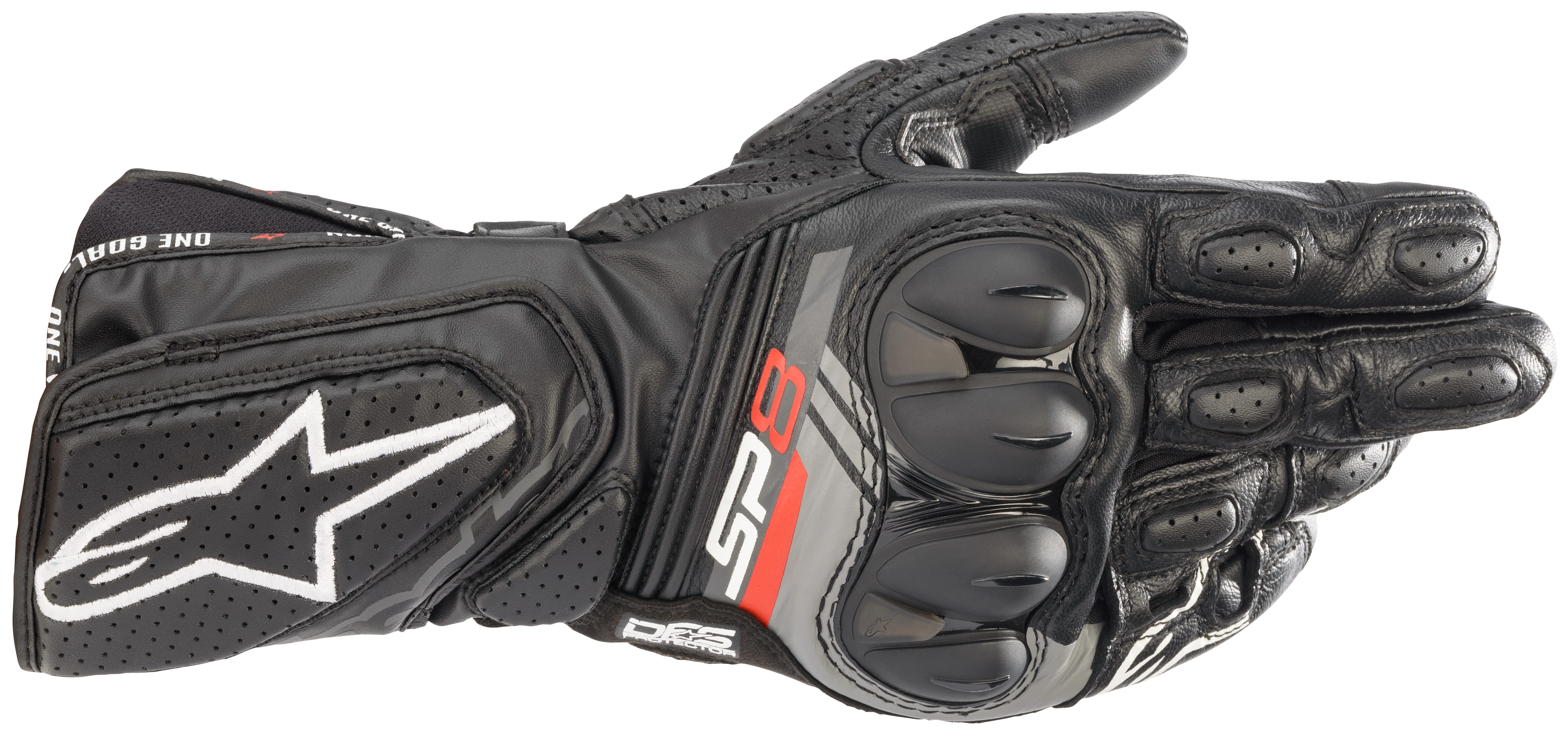 Alpinestars SP-8 Air V3 Guanti Moto – Pelle Di Capra, Perforati, Neri, Taglia XL