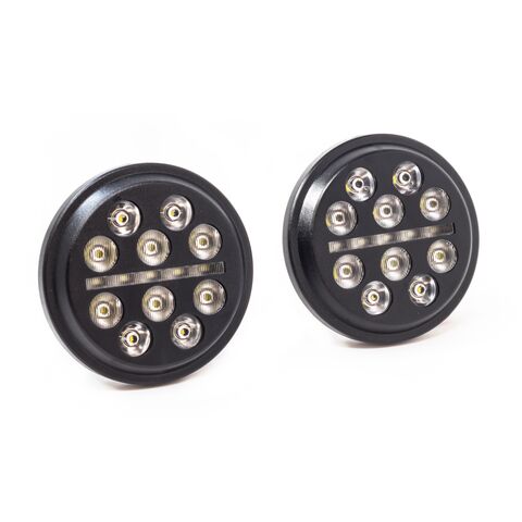 Letric Lighting Co. 4.5" Buck-Shot LED Fog/Passing Lights For Harley 1997-2025