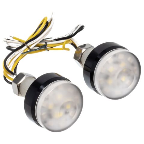 Letric Lighting Co. LED Surface Mount Signal Indicator Lights Dual Function White Amber Pair