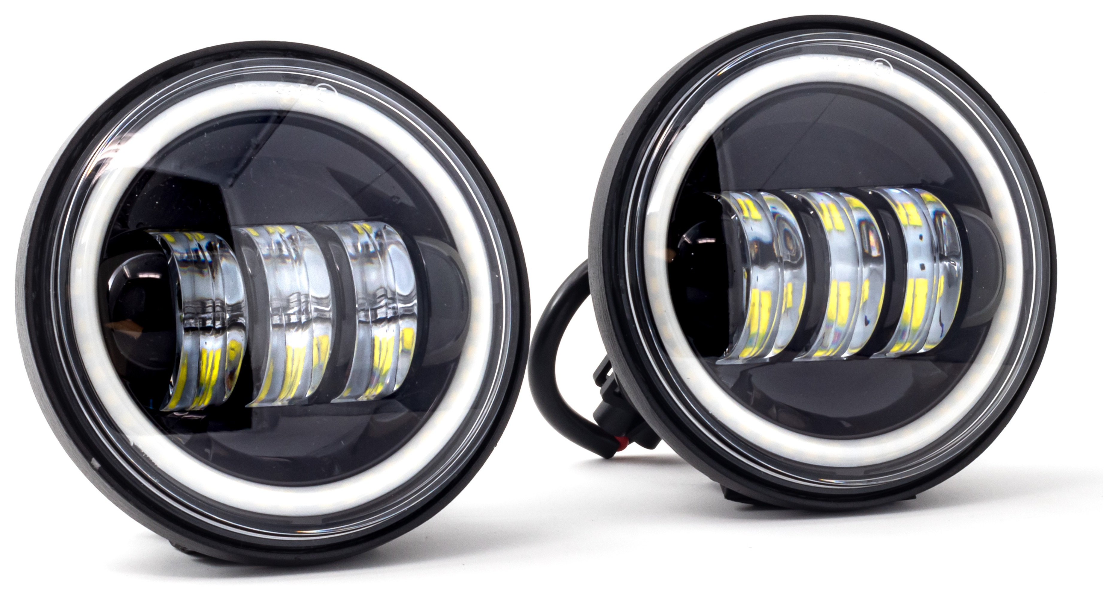 Letric Lighting Co. 4.5" Full-Halo LED Fog/Passing Lights For Indian 2014-2026
