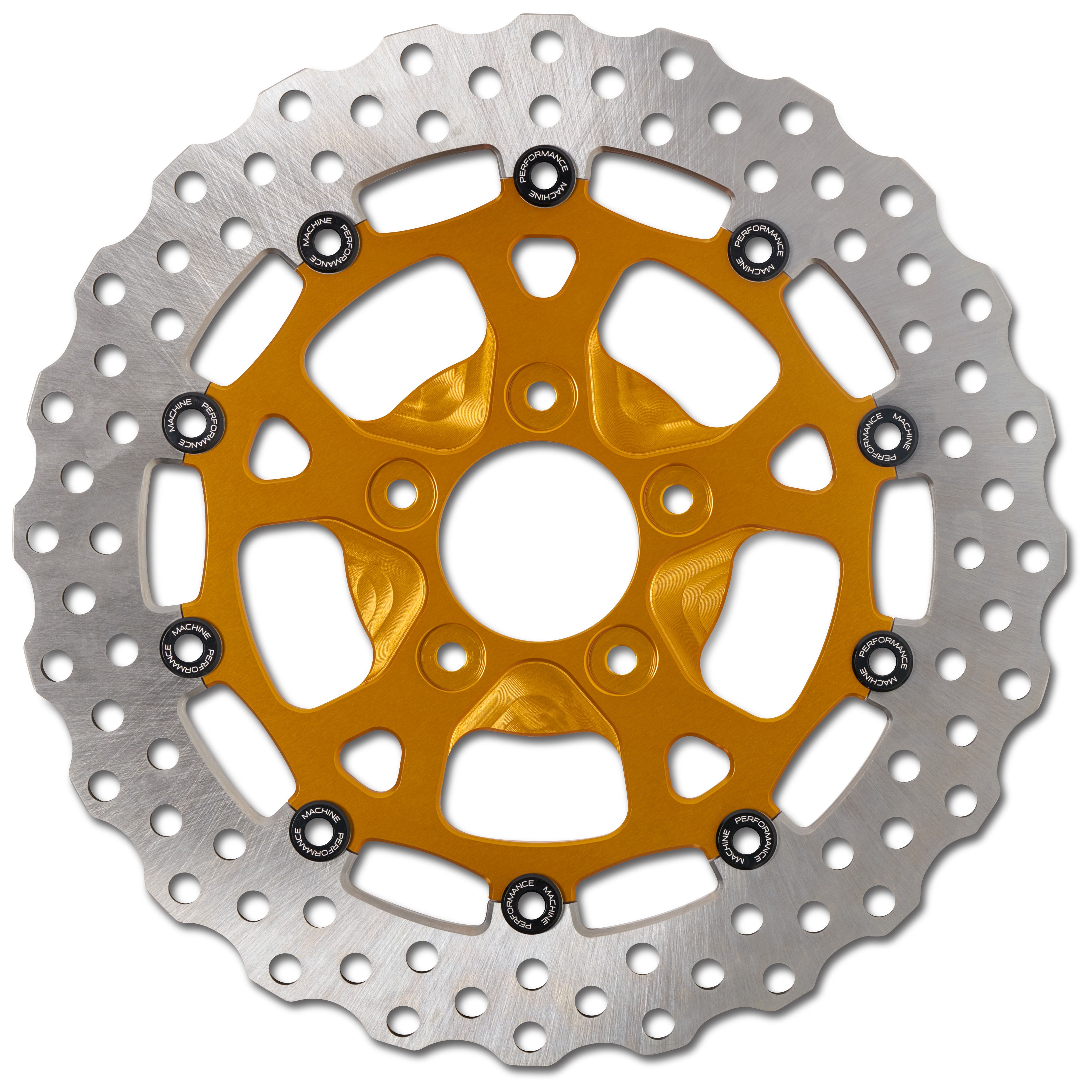 Performance Machine Dominator 11.8" Floating Rear Brake Rotor For Harley 2008-2023
