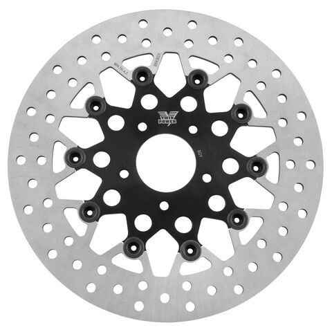 Twin Power Black Floating Mesh Front Rotor For Harley 1984-2017