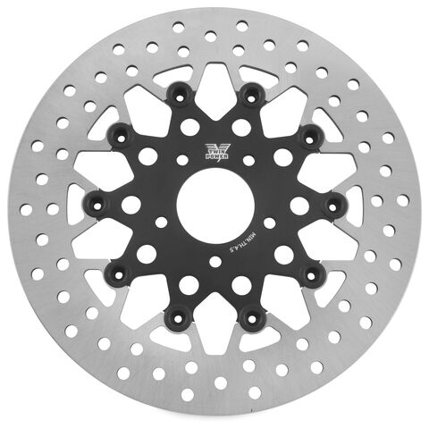 Twin Power Black Floating Mesh Front Rotor For Harley 2006-2019
