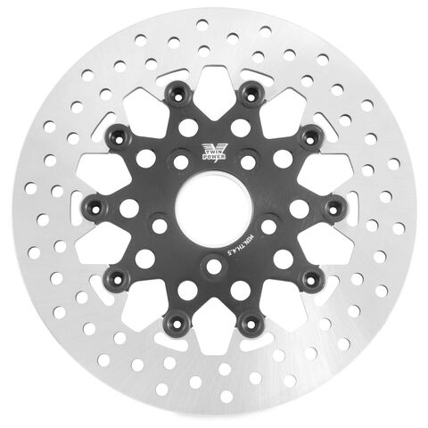Twin Power Black Floating Mesh Rear Rotor For Harley 1984-2026