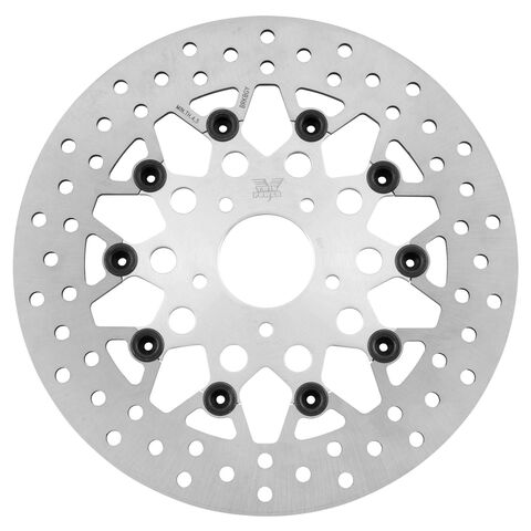 Twin Power Silver Floating Mesh Front Rotor For Harley 1984-2017