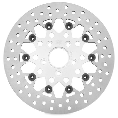 Twin Power Silver Floating Mesh Rear Rotor For Harley 1984-2017
