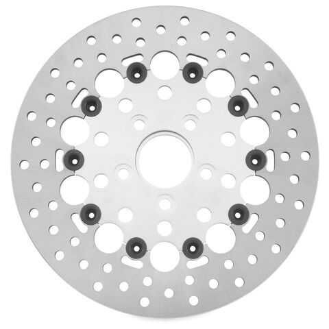 Twin Power Silver Floating Hole Rear Rotor For Harley 1984-2017