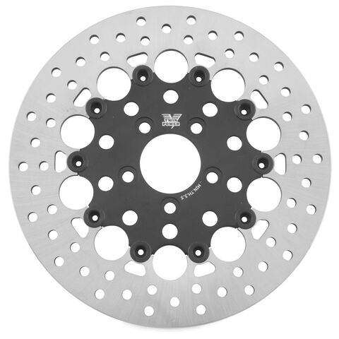 Twin Power Black Floating Hole Rear Rotor For Harley