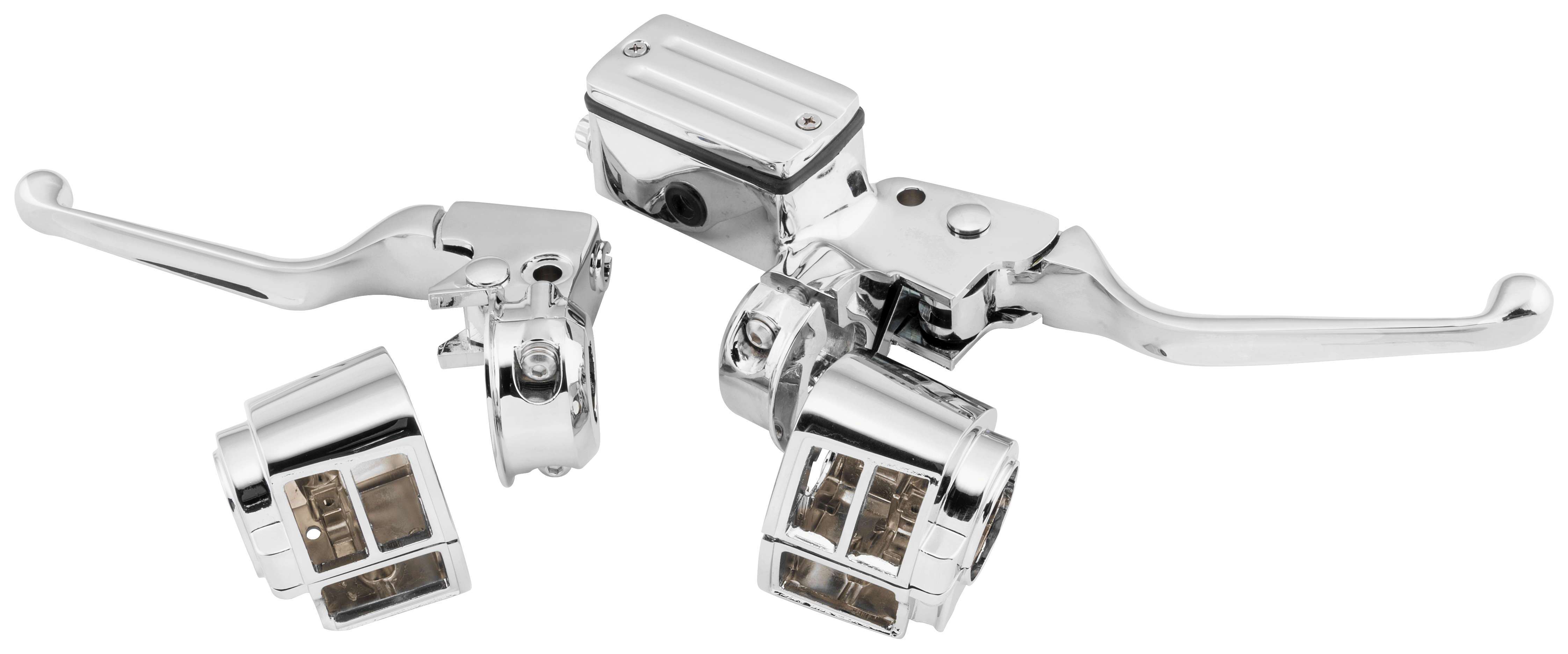 Biker's Choice 5/8" Bore Handlebar Control Kit For Harley Big Twin