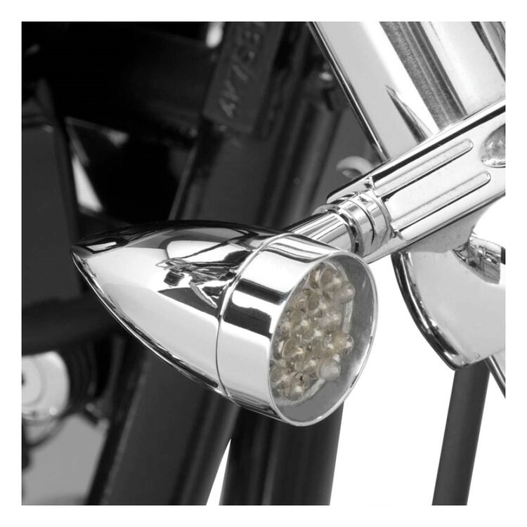 Biker's Choice Mini LED Turn Signals With Fork Mount 