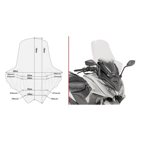 Givi D6110S / D6110ST Windscreen KYMCO AK550 2021-2022