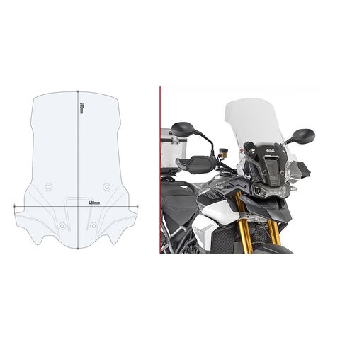 Givi D6418ST Windscreen Triumph Tiger 900 Rally / Pro 2020-2023