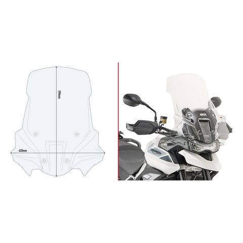 Givi D6415S / D6415ST Windscreen Triumph Tiger 900 / GT / GT Pro 2020-2025