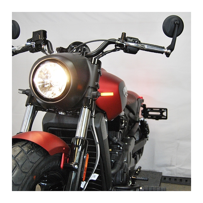 New Rage Cycles LED Front Turn Signals Indian Scout Bobber / Sixty