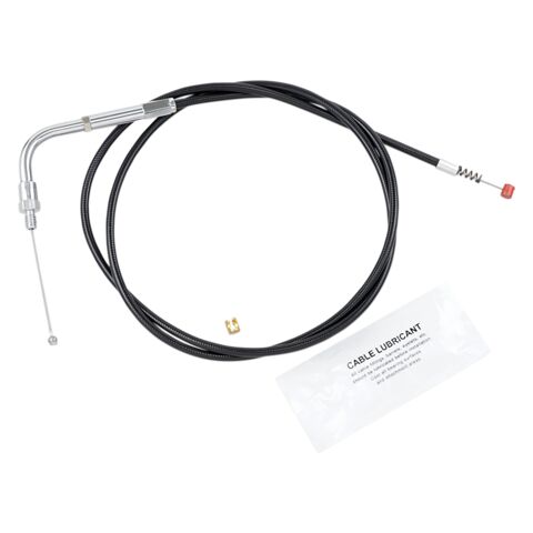 Barnett Black Vinyl Idle Cable For Harley FX 1983-1989