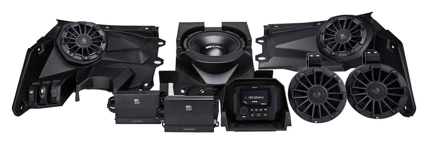 MB Quart Stage 5 Amplified Audio Package CanAm Maverick X3 Cycle Gear