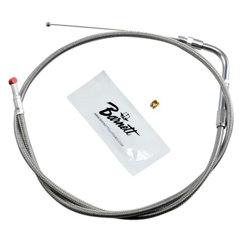 Barnett Stainless Steel Throttle Cable For Harley Softail / Dyna 1990-1995