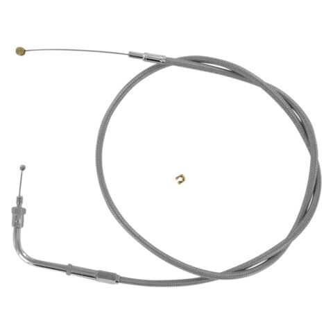 Barnett Stainless Steel Throttle Cable For Harley