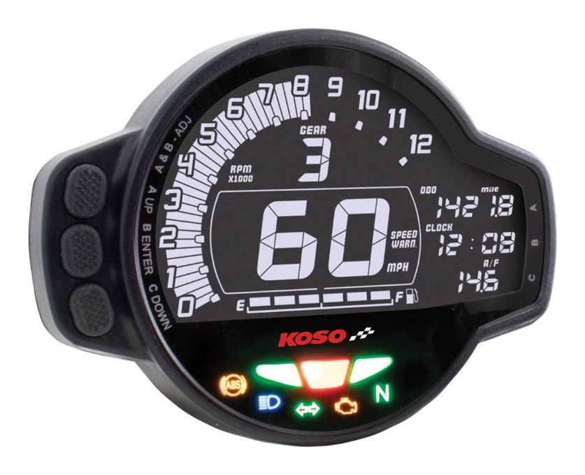 Koso MS-01 Multi-Functional Gauge - Cycle Gear