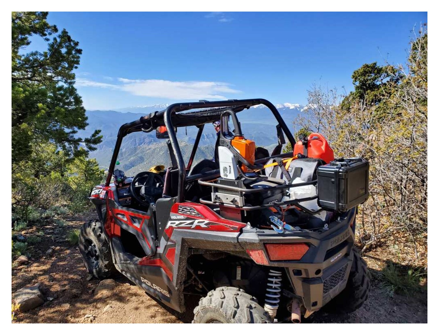 Razor Rear Cargo Rack Hornet Outdoors Rear Cargo Rack Polaris RZR 900 2015-2016 - Cycle Gear