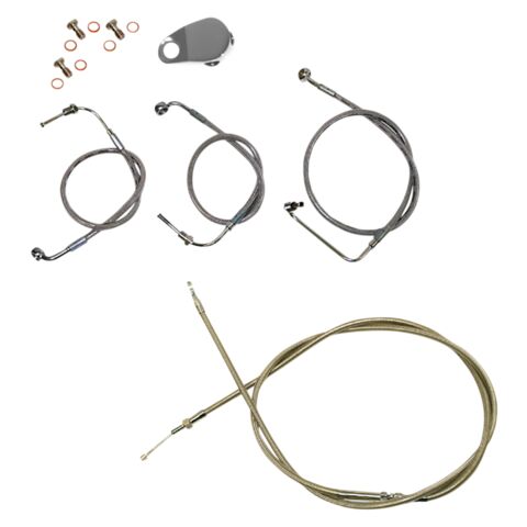 LA Choppers Handlebar Cable And Brake Line Kit For Harley Dual Disc Softail W/ABS 2018-2024