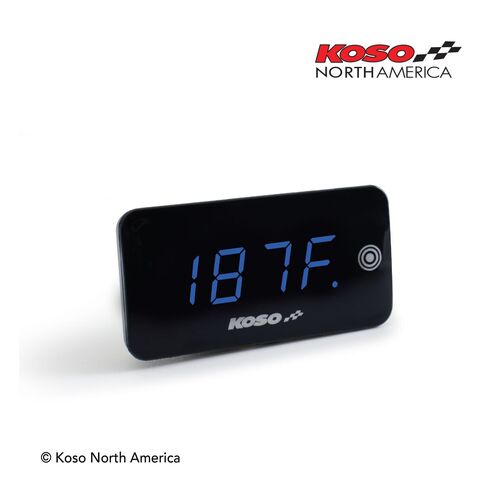 Koso Digital Super Slim Touchscreen Volt / Temperature Meter