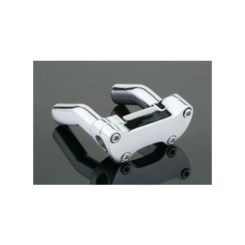 1-Inch Hefty Handlebar Riser & Top Clamp Kit Black For Harley Softail - HTTMT
