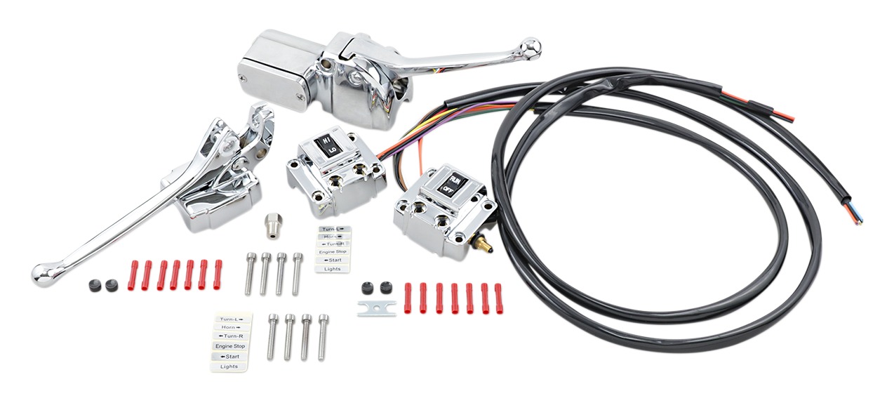 Milwaukee Twins Complete Handlebar Control Kit For Harley Big Twin 1972