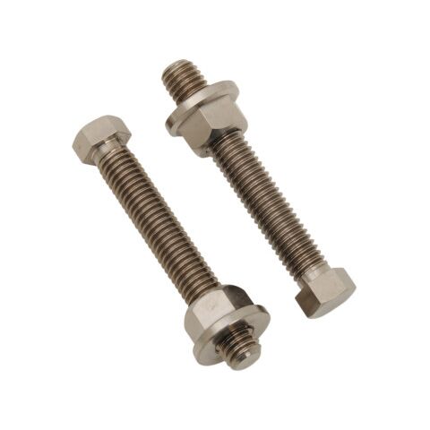 Works Connection Titanium Axle Adjuster Bolt Kit Honda / Suzuki / Kawasaki / Yamaha 65cc-450cc