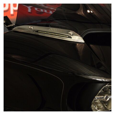 Custom Dynamics Dual Function LED Windshield Trim For Harley Road Glide 2015-2025