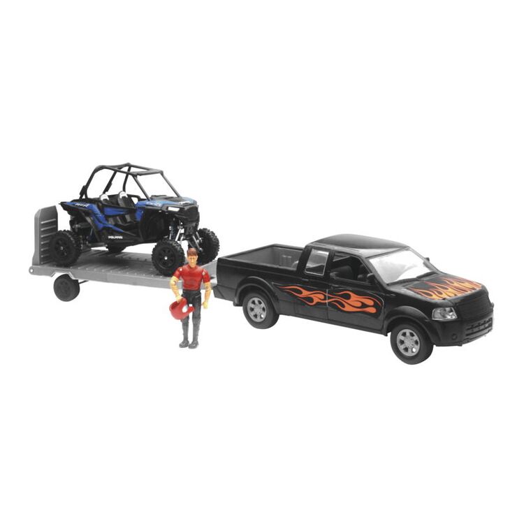 New Ray Toys Truck with Polaris RZR XP 1000 1:18 Model